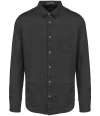 SP504 Spasso Long Sleeve Linen Shirt Anthracite Grey colour image